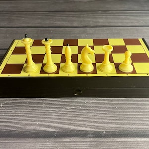 Latvian travel magnetic chess set in a good condition 80s vintage.  Great gift for mens.