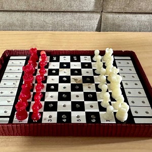 England traveling chess set made of plstic. Great gift for mens, chess lovers and collectors!