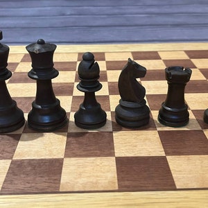 Germany wooden chess set in good condition 70s vintage . Great gifts for chess lovers and collectors!