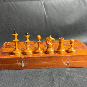 USSR chess set 1957 vintage in very good condition.All is original. Very rare interesting set. Great gift for chess lovers and collectors!