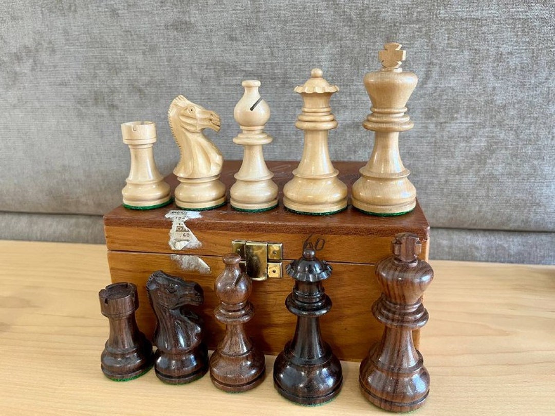 Chess Pieces - Jumbo Boxwood/Sheesham150mm Wood Double Weighted