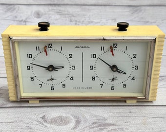 USSR Tournament chess clock ( JANTAR ) . Great gift for mens, chess lovers and collectors!