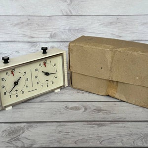 Rare Chess Clock (AMBER) USSR CHESS Tournament clock. Great gift for mens, chess lovers and collectors!