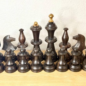 Rarest Large Germany chess set in chess board 60s vintage in very good condition . Great gift for mens, chess lovers and collectors!