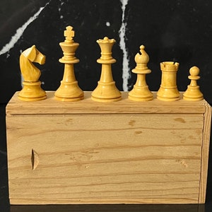 Chess set made in Germany 70s vintage in original box. Great gift for mens, chess lovers and collectors!