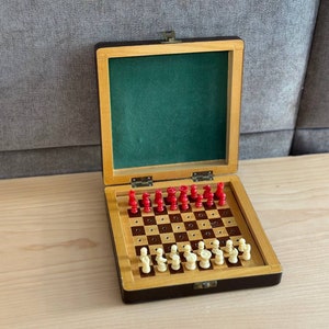 Germany traveling chess set made of plstic. Great gift for mens, chess lovers and collectors!