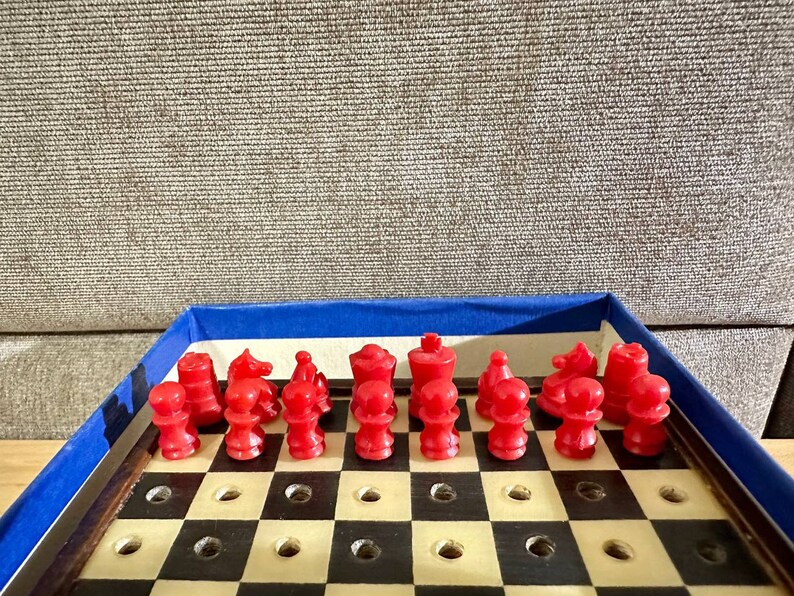 Germany Plastic Pocket Chess Set 70s Vintage in Good Etsy