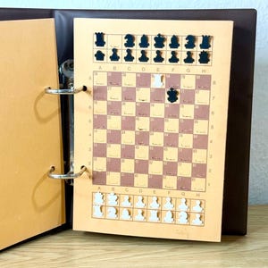 Album for correspondence chess in 1980. Very good vintage condition. Great gift for mens and collectors.