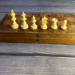 Small Germany chess 80s vintage in good condition. Great gift for mens, chess lovers and collectors!