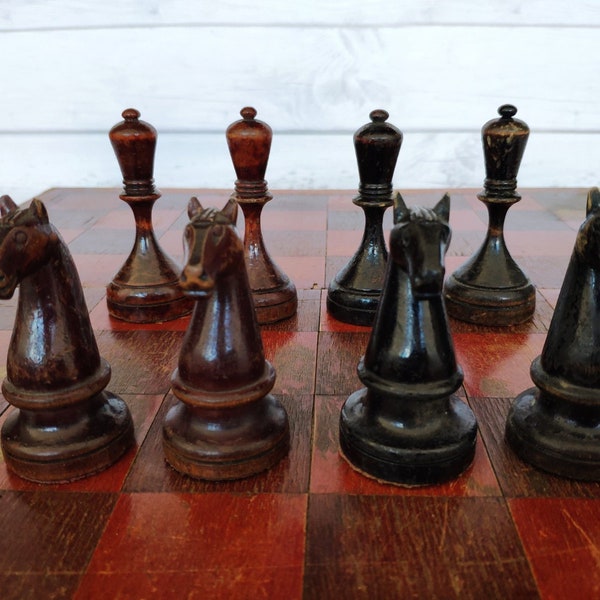 Chess USSR, Soviet chess set, Vintage chess set, Botvinnik chess set, Tournament chess set, Large chess set