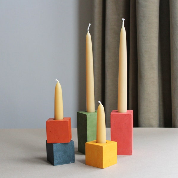 Building Block Candle Holders | Colourful Candle Stick Holder | Bright Homeware