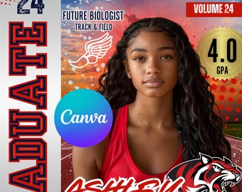 Track Star|Graduation Magazine|Canva Template