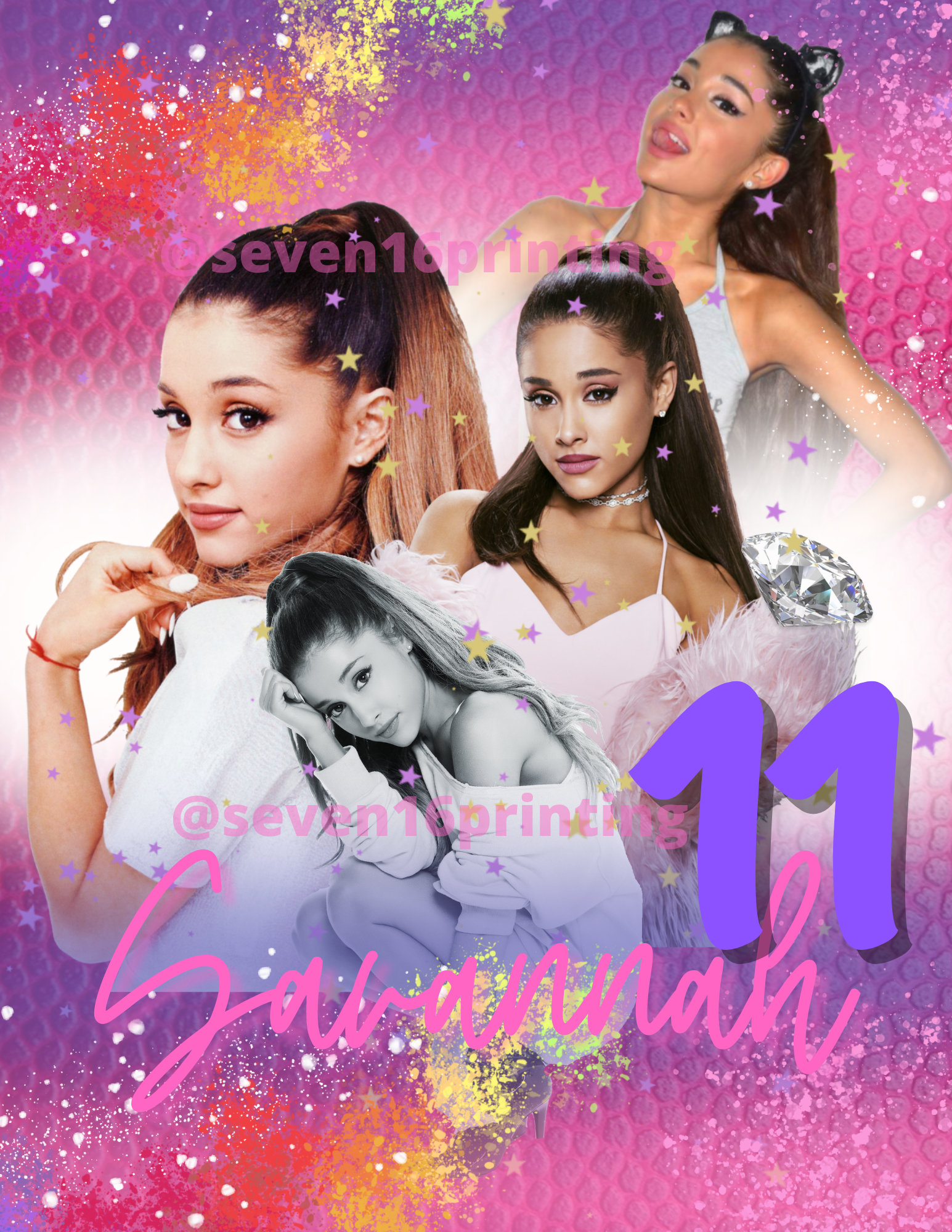 Ariana Grande Png, 8.5x11, Digital File