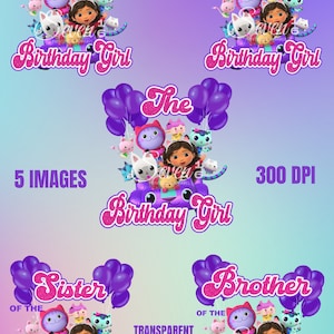 Gabby Birthday| PNG| Sublimation|Transparency