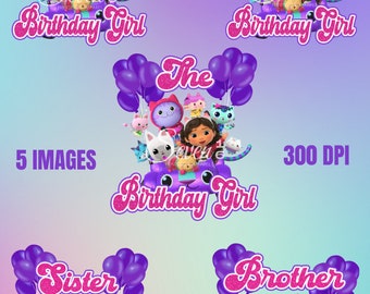 Gabby Birthday| PNG| Sublimation|Transparency
