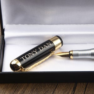 Fountain Pen Personalized, Custom Pens, Engraved Pen, Promotional Pen with Gift Box for Man, Husband, Boyfriend image 2
