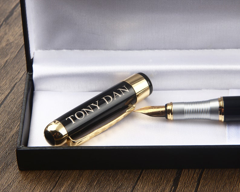 Fountain Pen Personalized, Custom Pens, Engraved Pen, Promotional Pen with Gift Box for Man, Husband, Boyfriend image 2