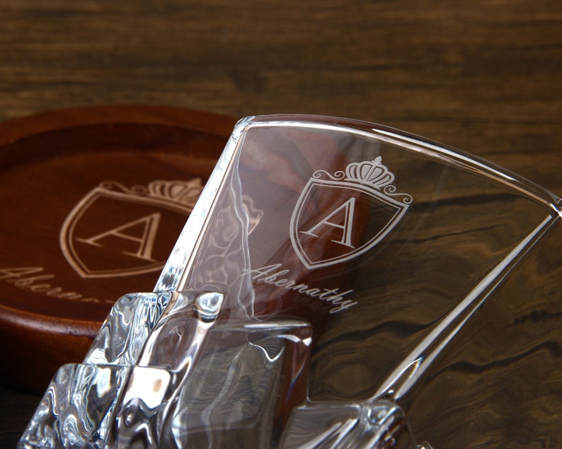 Whisky Glass Cigar Holder Personalized Cigar Ashtray Wood Etsy