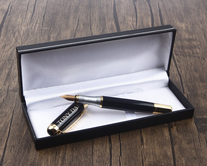 Fountain Pen Personalized, Custom Pens, Engraved Pen, Promotional Pen with Gift Box for Man, Husband, Boyfriend image 1