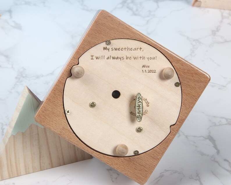 Custom Music Box, Wooden Music Box, Pigs Vintage Music Box, Baby Music