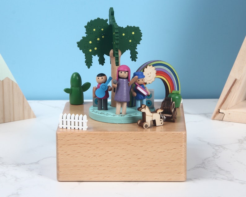 Custom Music Box Wooden Music Box Vintage Music Box Baby Etsy