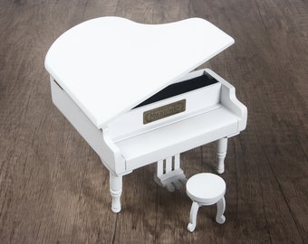 Piano Music Box, Custom Music Box, Wooden Music Box, Vintage Music Box, Baby Music Box, Select Your Melody