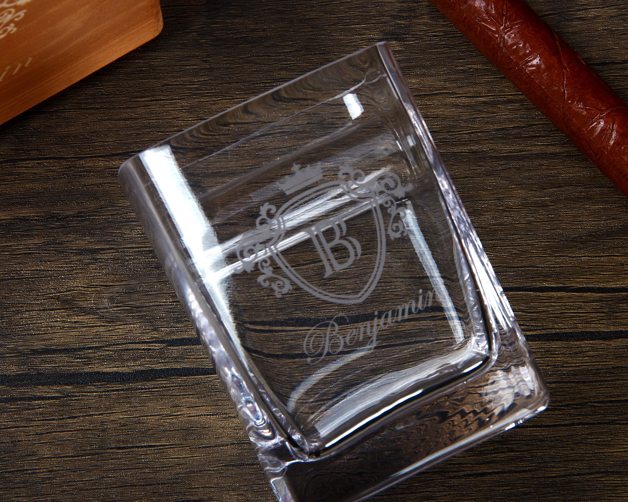 Whiskey Cigar Glass Holder Personalization, Custom Whiskey Glasses, Cigar Gift, Father's Day ...