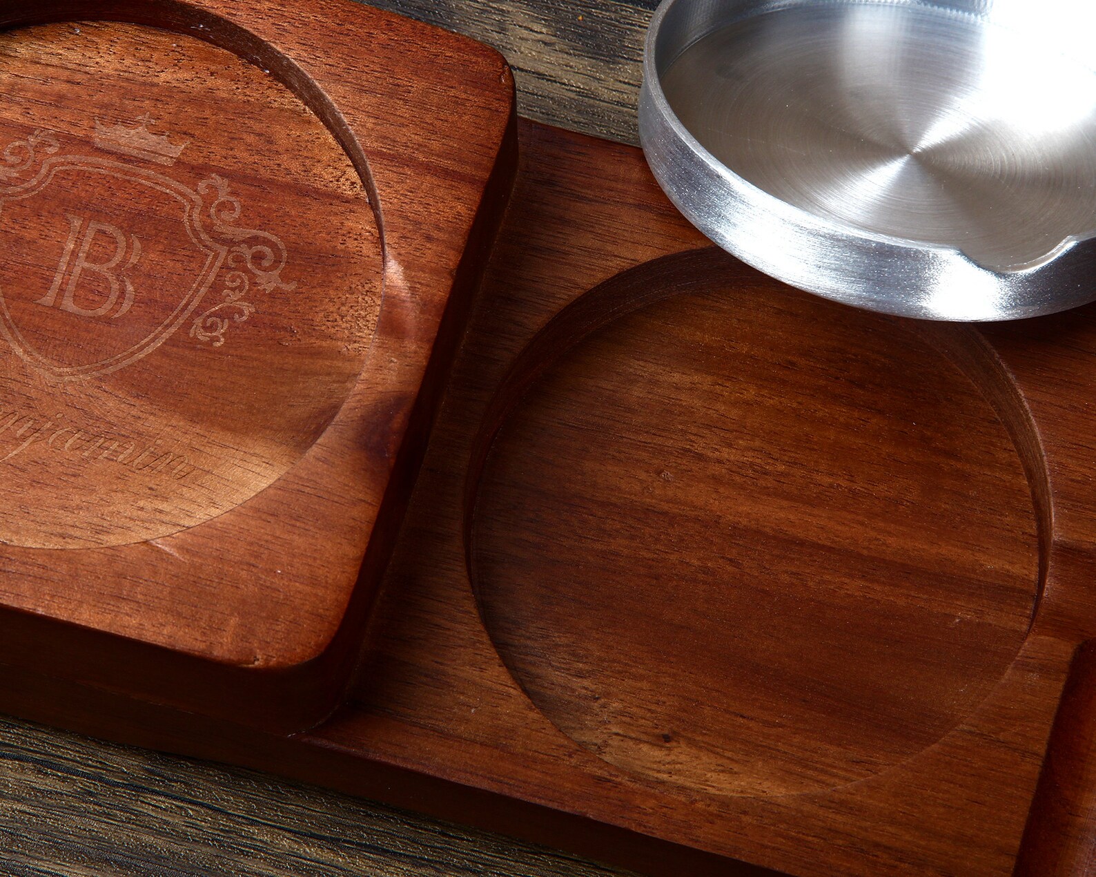 Personalized Whisky Glass Cigar Holder Wood Ashtray Glass Etsy