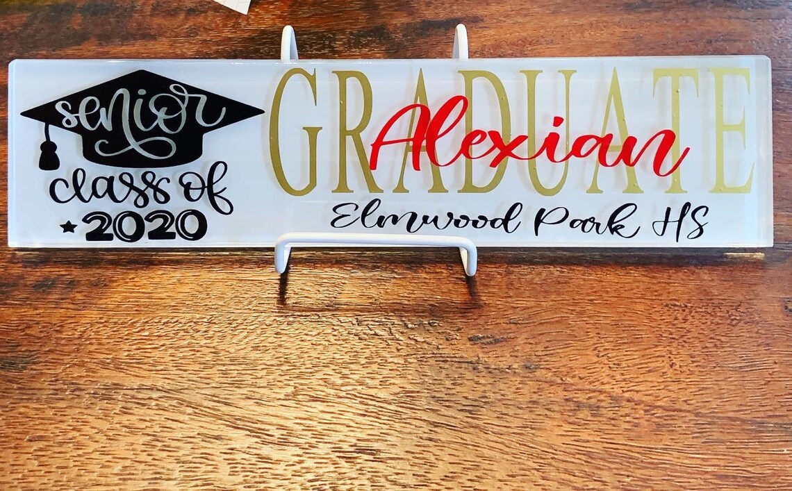 Personalized Graduation Glass Plaque Etsy