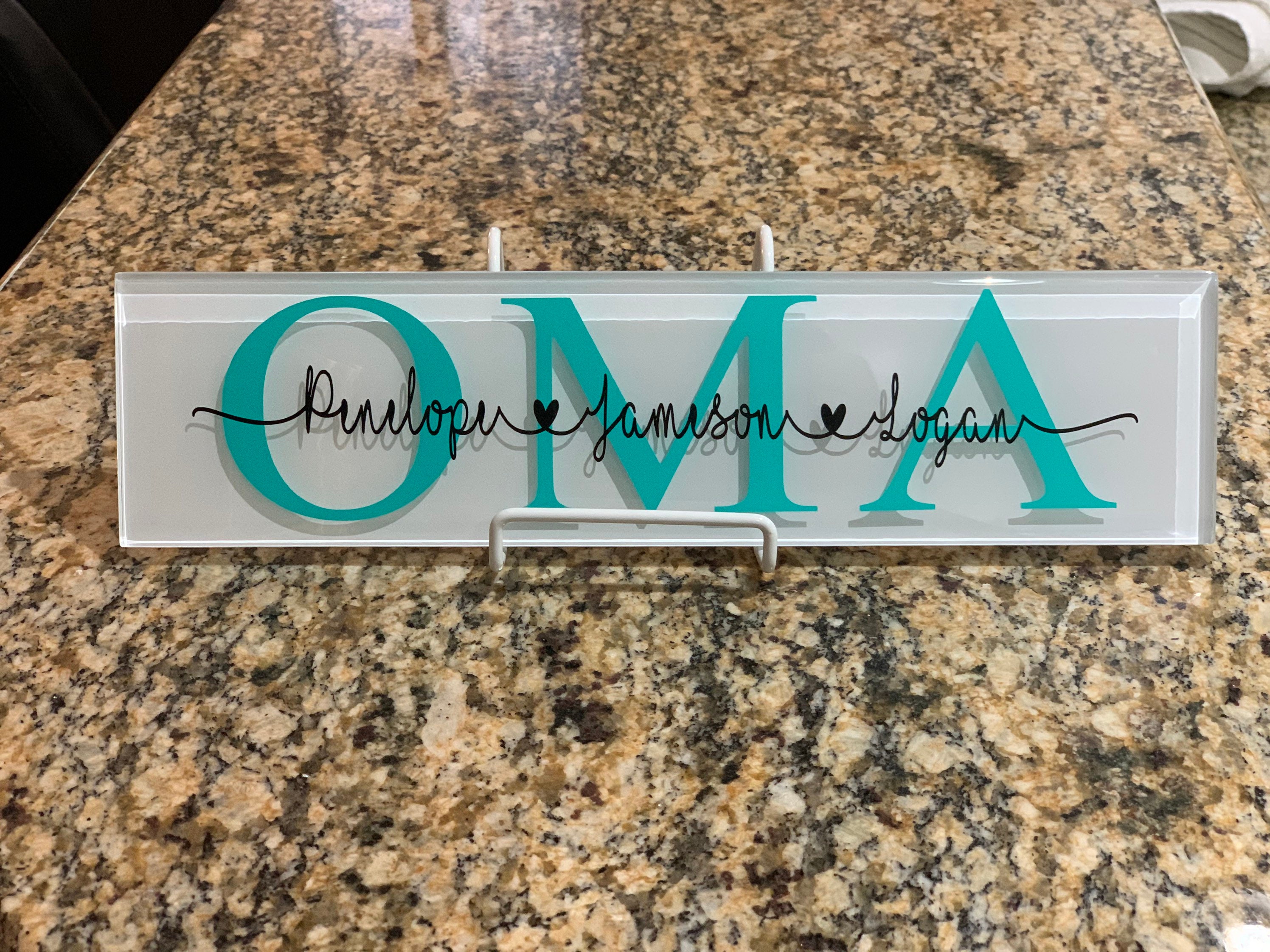 Personalized Glass Plaque Etsy