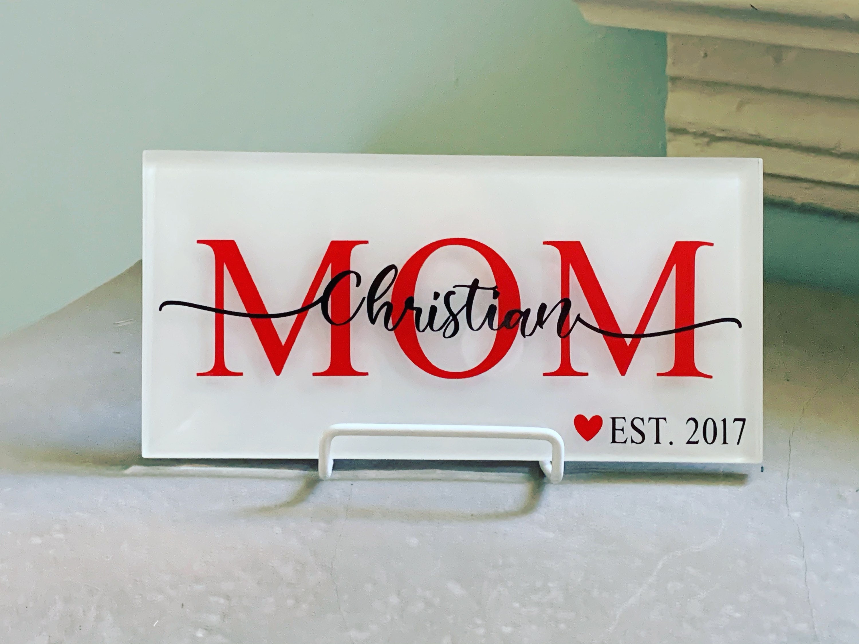 Personalized Glass Plaque Etsy