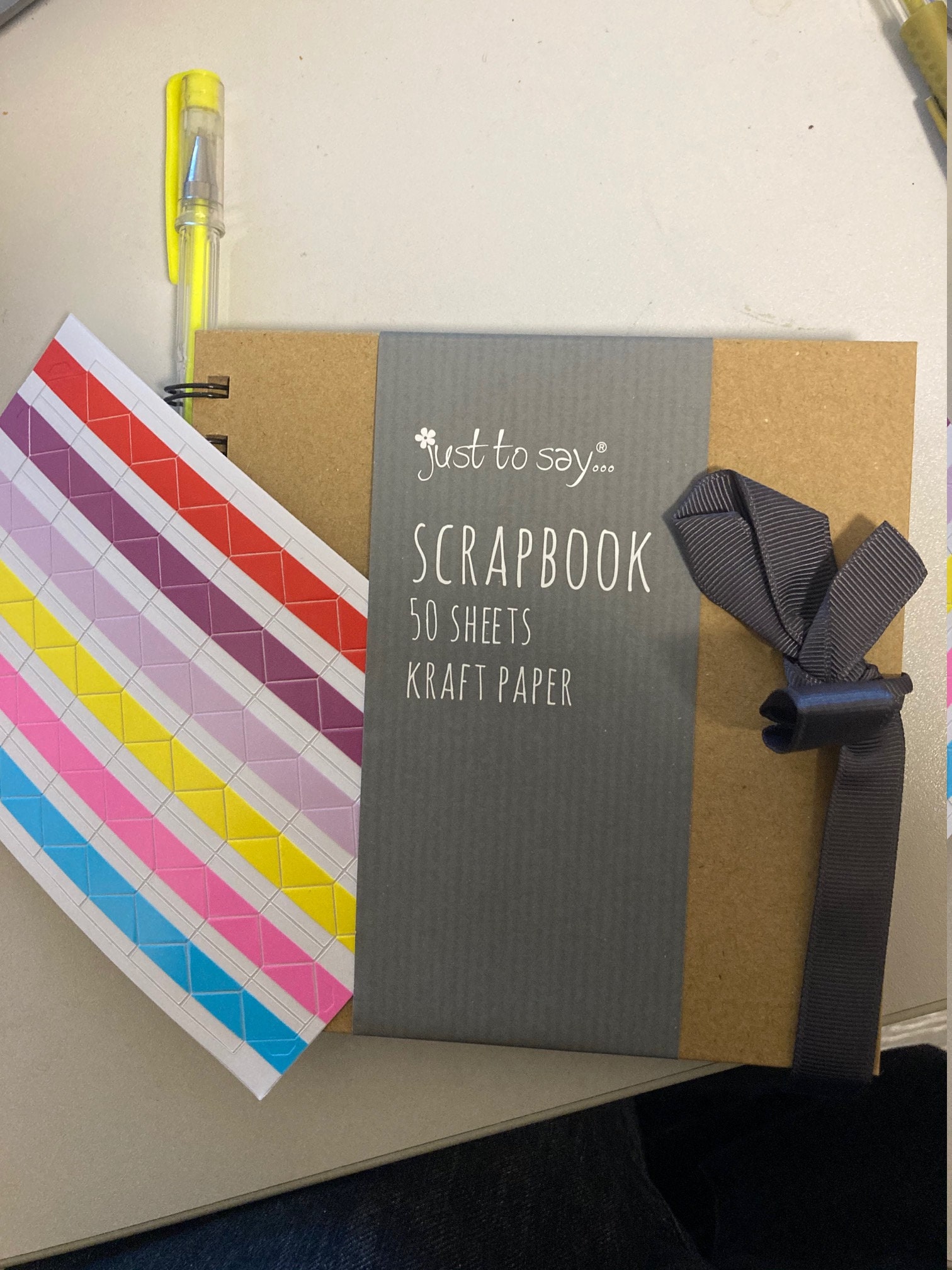 ScrapBook Kraft Paper Ribbon Closure DIY Gift Scrapbook Etsy