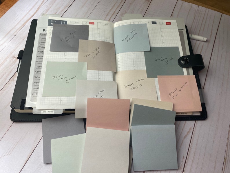 Neutral Post It Notes Master Neutral Sticky Notes Gray Etsy