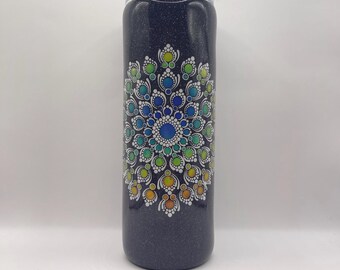 Mood Ring Mandala Tumbler, Color Changing Tumbler, tumbler travel mug, travel mug, mandala mug, travel coffee cup