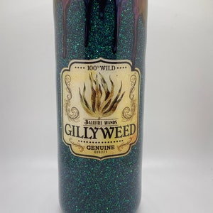 Gillyweed tumbler,magic tumbler, potion tumbler, glitter tumbler, stainless steel tumbler, epoxy tumbler and lid
