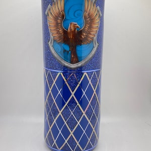 Wizard House tumbler, magic tumbler, wizard tumbler, glitter tumbler, stainless steel tumbler, epoxy tumbler and lid