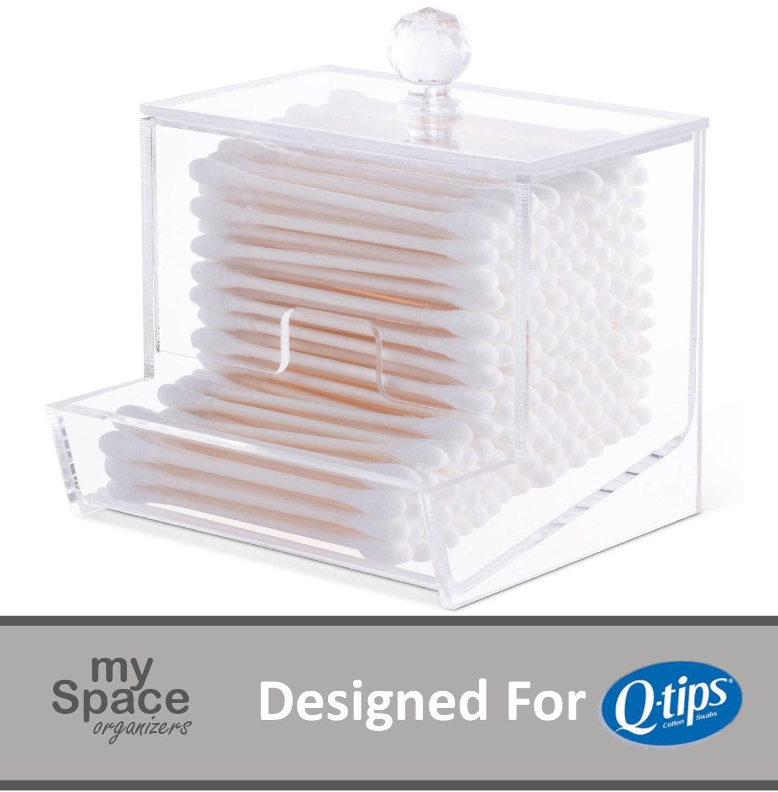 Qtip Dispenser Clear Acrylic Qtip Holder Cotton Swabs Bathroom - Etsy