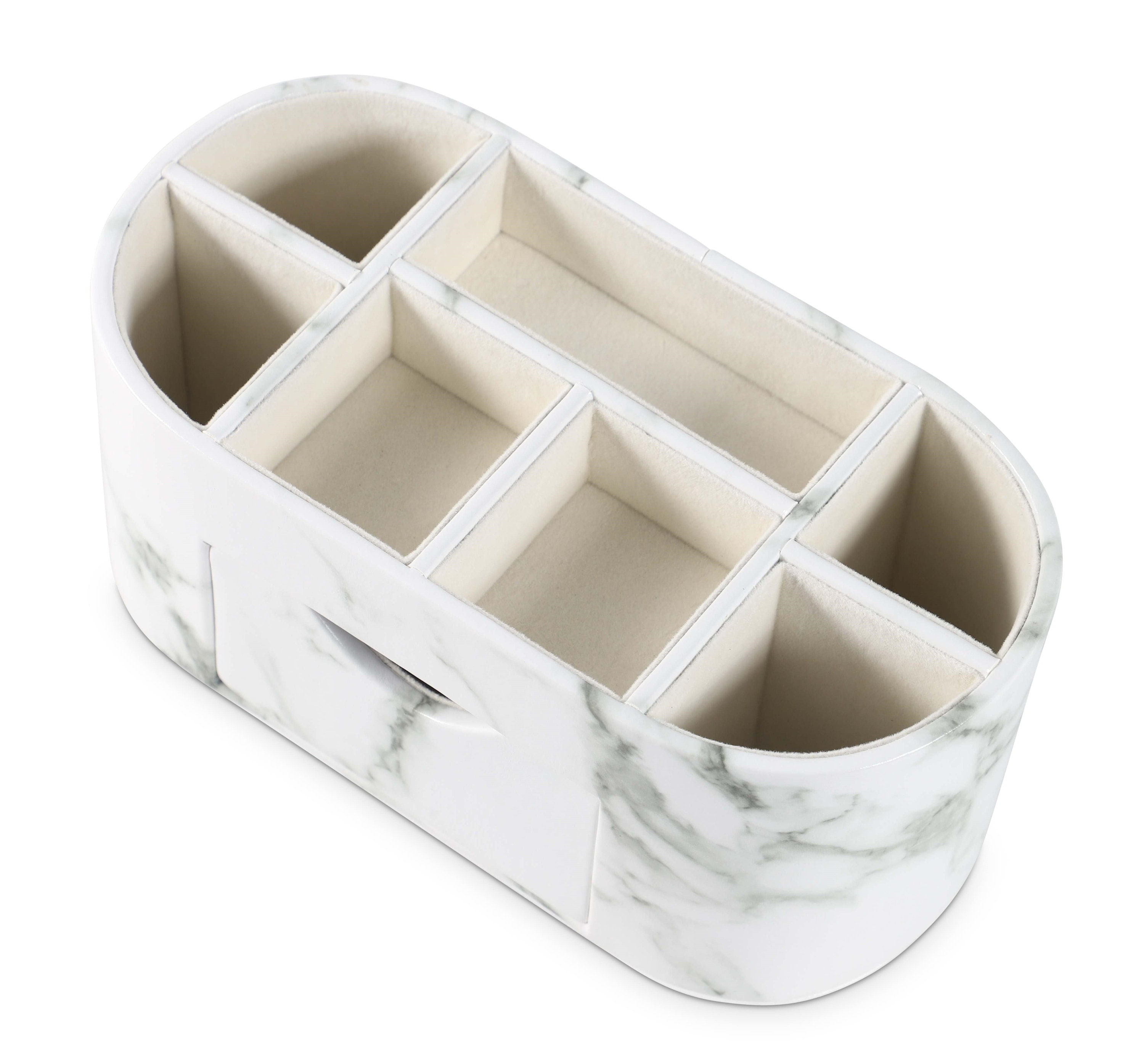 Desk Organizer Marble Faux Leather Organizers for Office Etsy