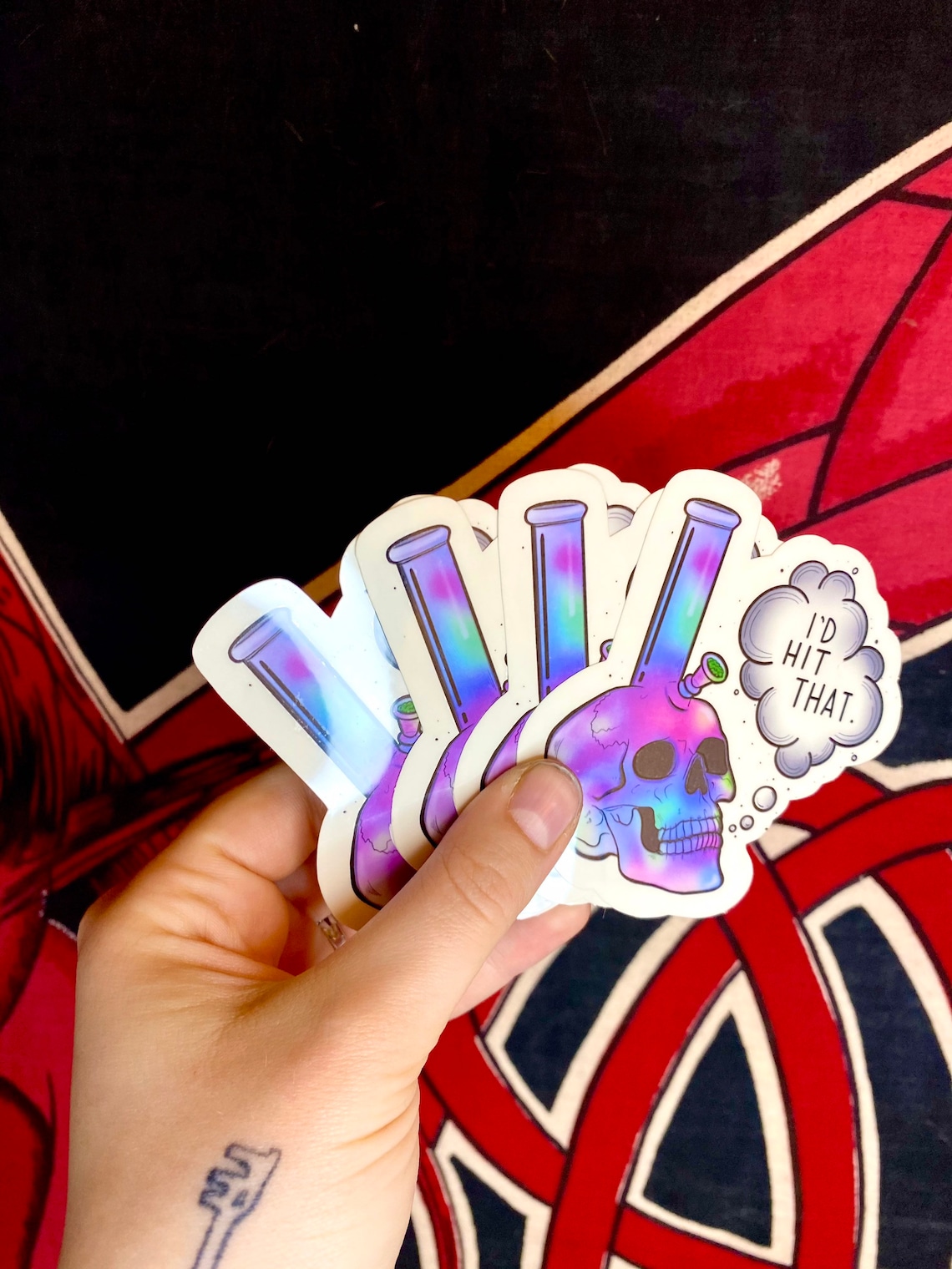 Funny Marijuana Water Pipe Bong Sticker Etsy