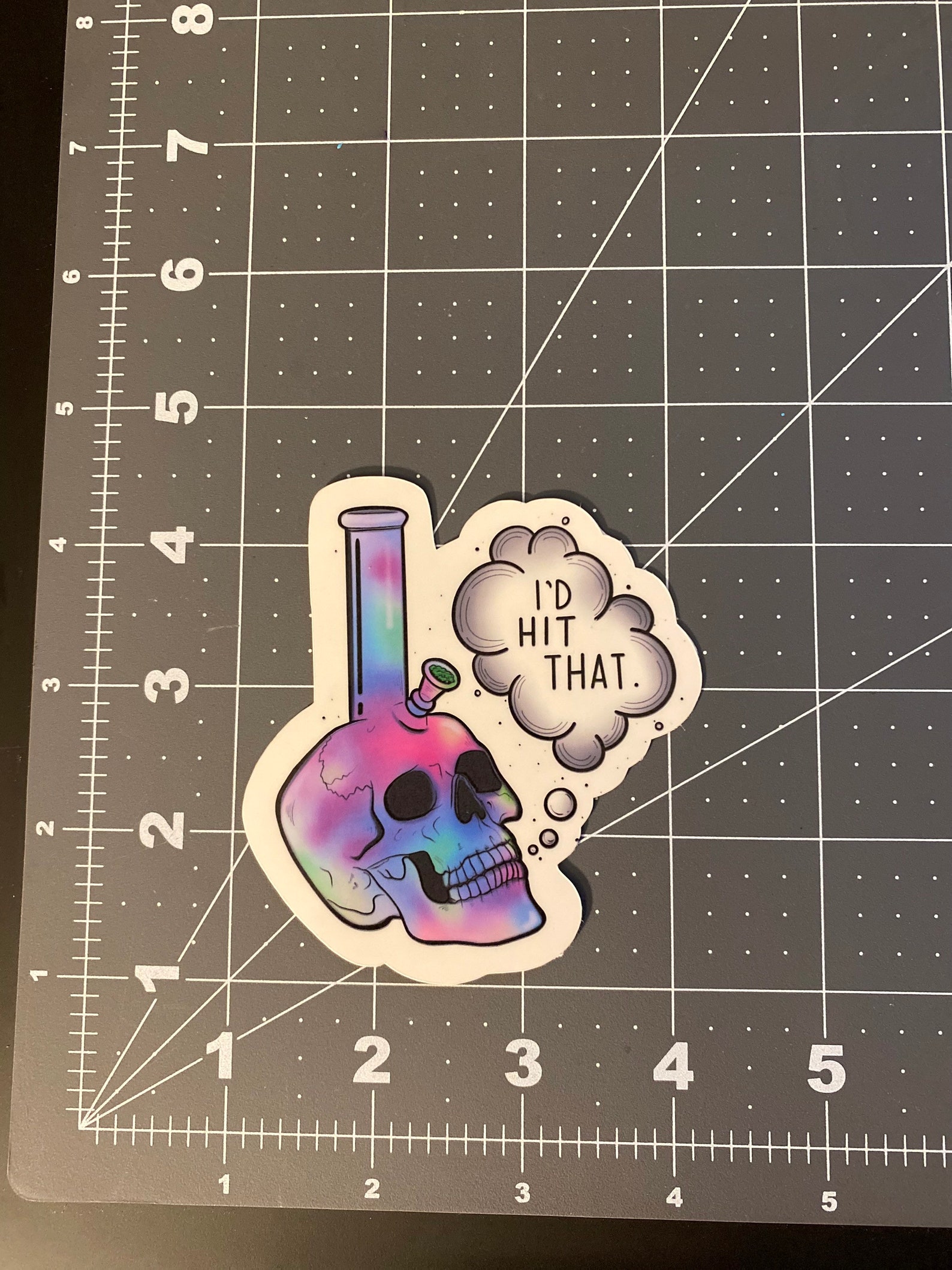 Funny Marijuana Water Pipe Bong Sticker Etsy