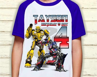 personalized transformers birthday shirt