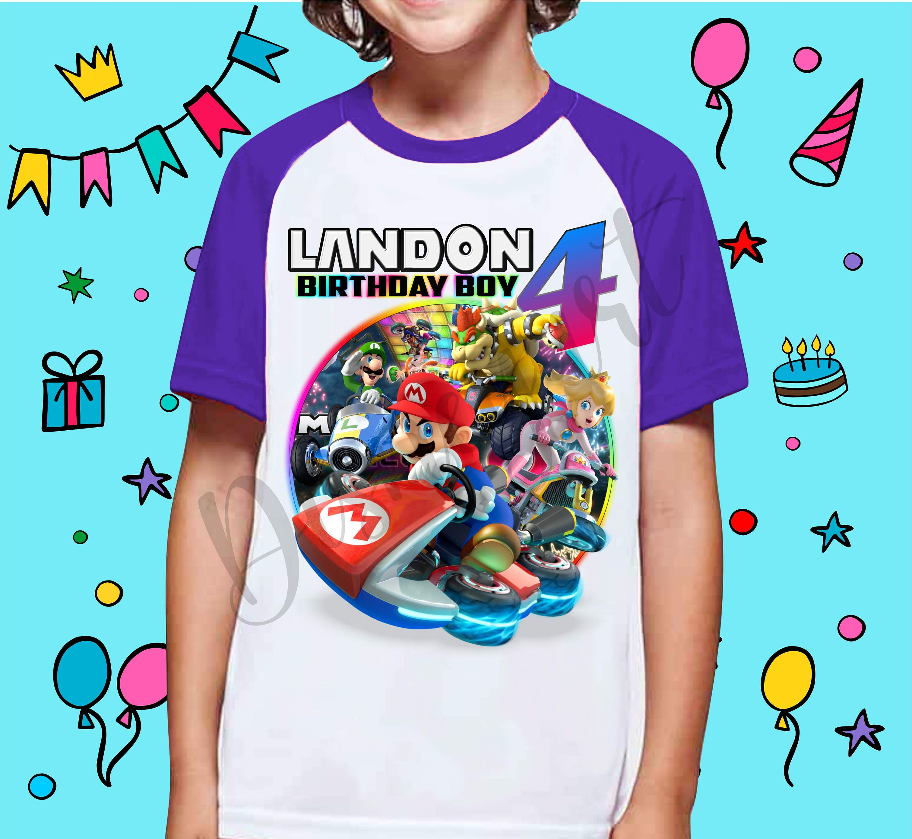 Super Mario Birthday shirt Personalized Family Matching Gift Etsy