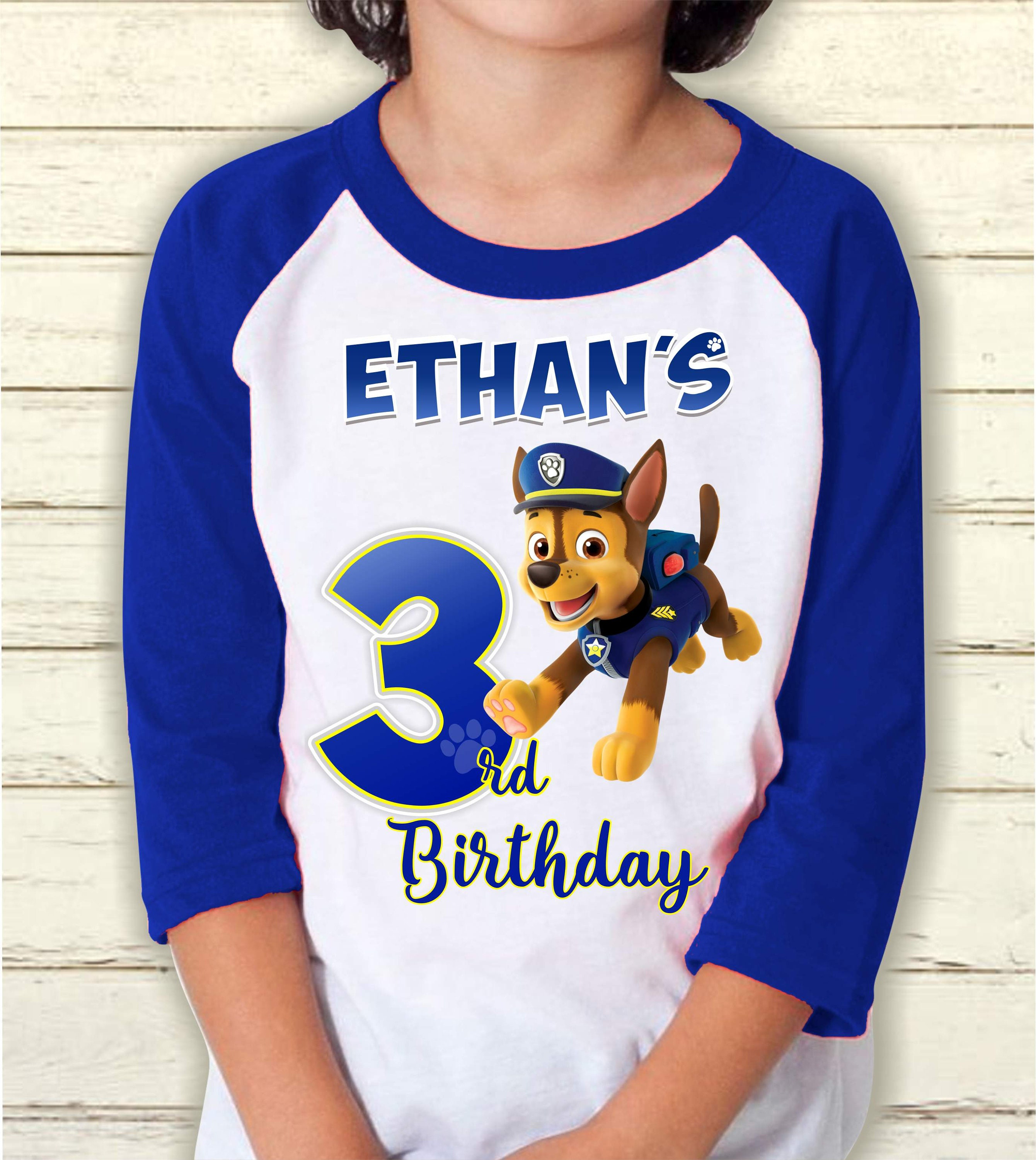 Paw Patrol Birthday Shirt Template