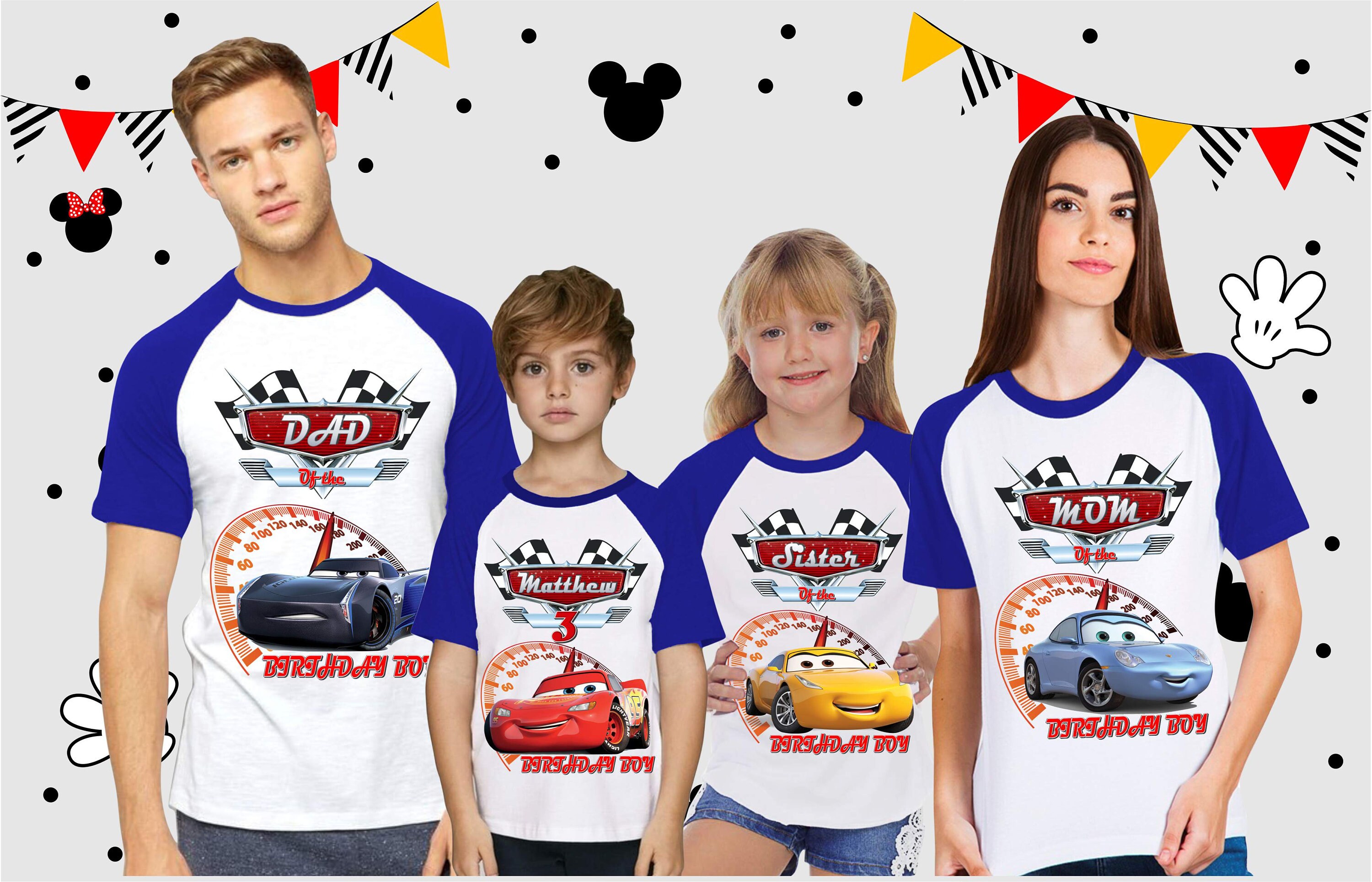 cars birthday shirts for family