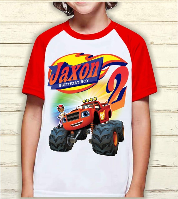 Blaze and the monster machines birthday shirt Clearance