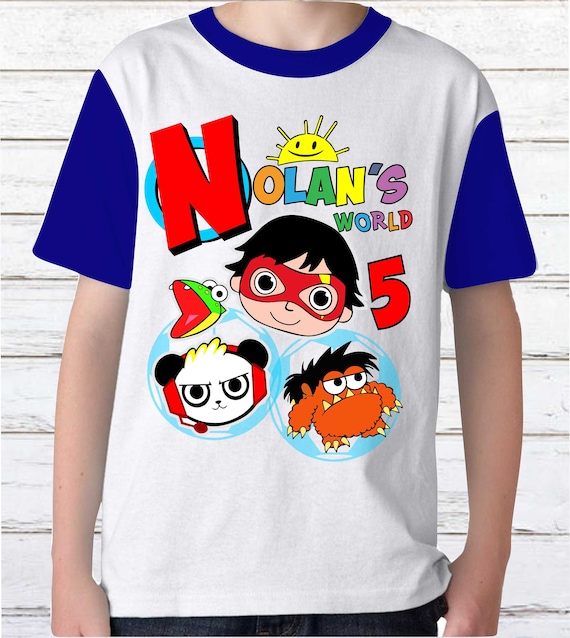 Ryans Toy Review World T Shirt Personalised Any Name UK Quick Postage