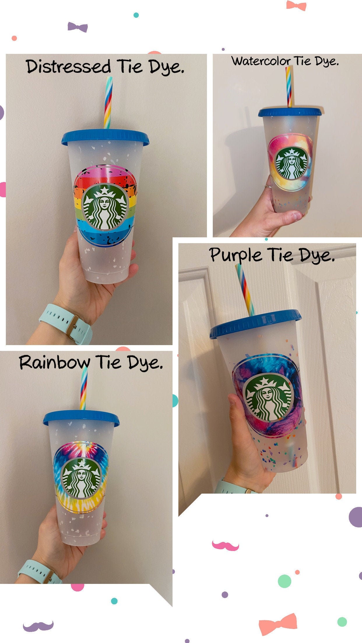 Tie Dye Starbucks Reusable Cup