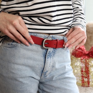 Personalized Leather Belt for Anniversary, Handcrafted Custom Belt for Him, Valentines Day Gift for Husband, Unique Boyfriend Gift