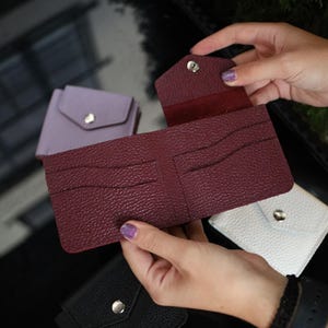Custom Leather Wallet for Women, Zipper Leather Purse, Slim Wallet Purse, Personalized Leather Gift, Her Wallet
