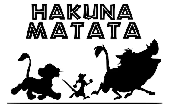 Lion King Silhouette Hakuna Matata